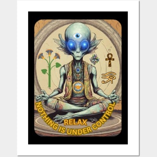 Relax, Alien Practices Yoga Posters and Art